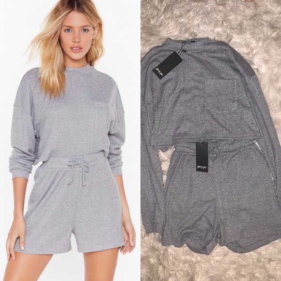 Nasty Gal Tops - NWT Nasty Gal KNIT Lounge Set
